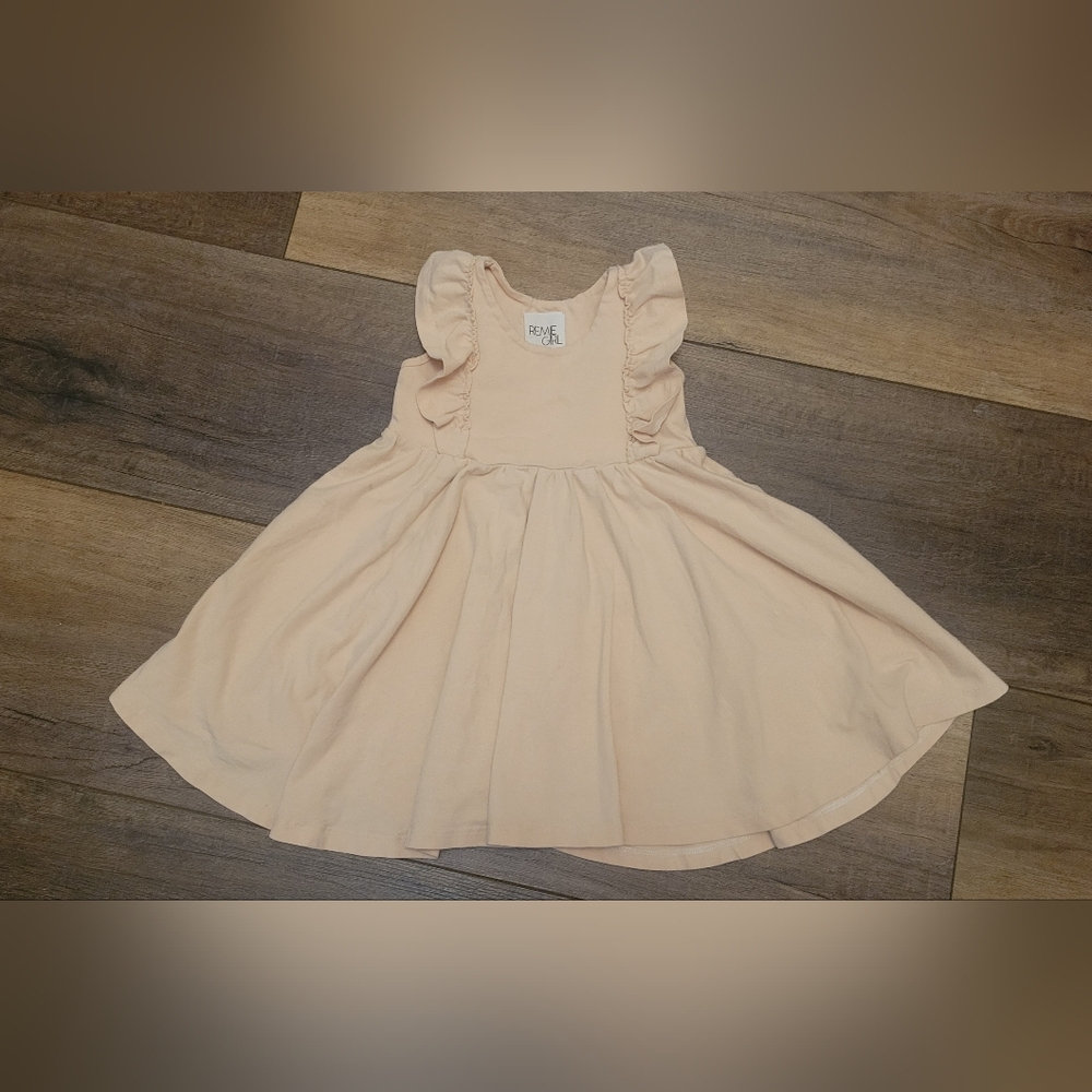 Remie Girl Ruffle Sleeve Ballerina Pink Dress, SZ2